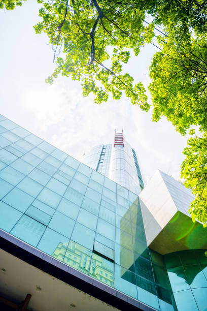 istock Modern urban architecture in Chengdu on sunny days 1418661145
