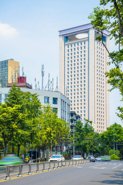 istock Modern urban architecture in Chengdu on sunny days 1418661206