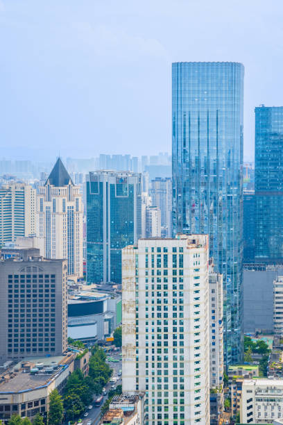 istock Modern urban architecture in Chengdu on sunny days 1418661341