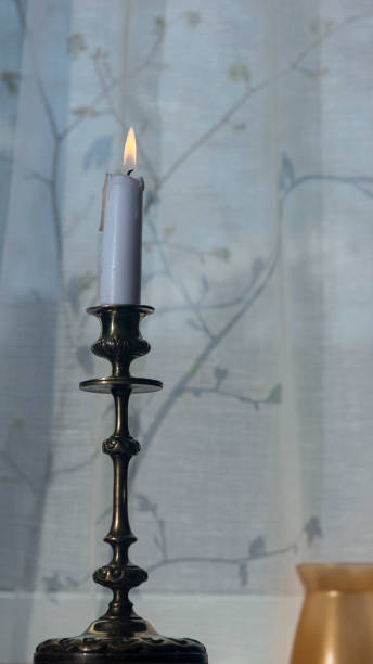 istock Beautiful candlestick in the home interior. 1418672576