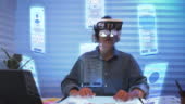 Ux Ui Developer Test Mobile Interface With Augmented Reality Eyeglasses ...