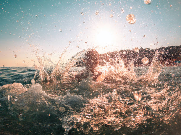 istock Lively Kid Inside the Sea Splattering 1418682374