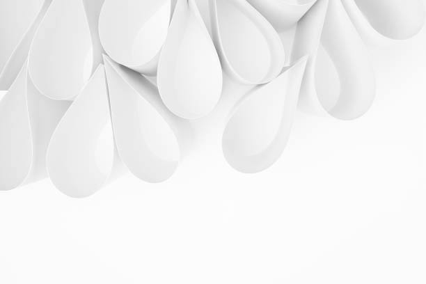 istock White abstract background with white tears shape or water drops of paper as soft light horizontal border with copy space for text in tender softness serene minimal style. 1418689647