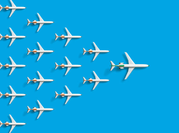istock A swarm of Passenger planes 1418691400