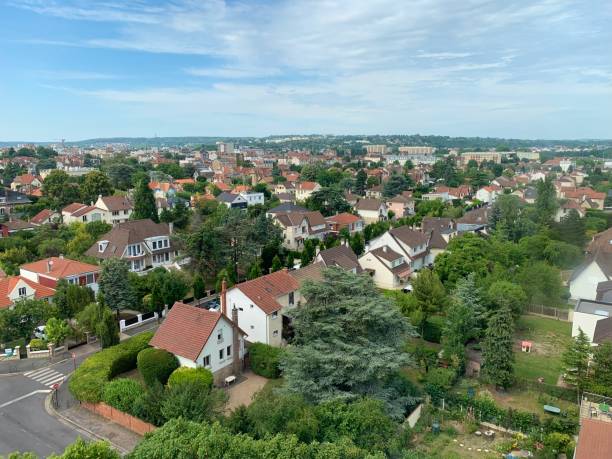A beautiful view of North Paris. stock photo