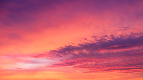 istock Sky with clouds during sunset. Clouds and blue sky. A high-resolution photograph. Panoramic photo for design and background. 1418713528