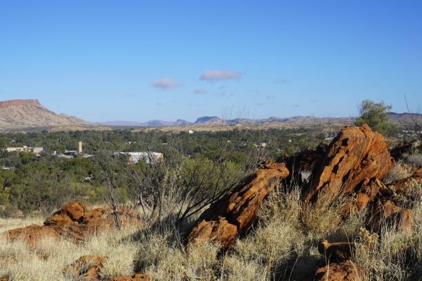 istock Panoramic View across Alice Springs towards the MacDonnell Ranges 1418721392