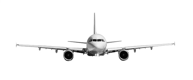 passenger plane isolated on a white background with clipping path