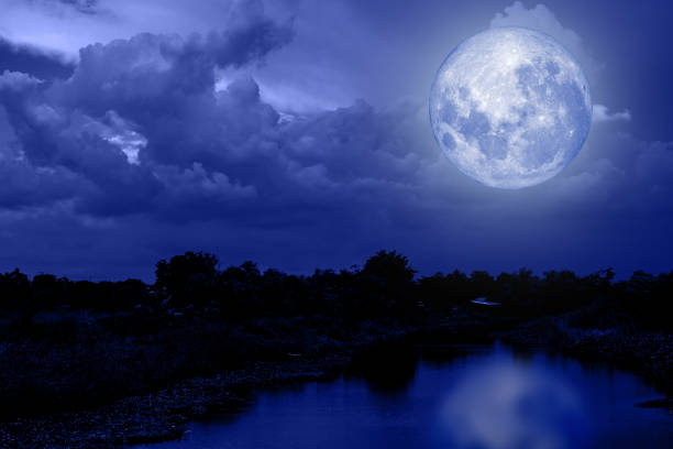 istock NASA moon and blue lake river 1418726669