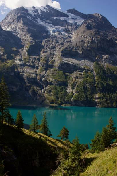 istock Lake Oeschienensee and the Glacier 1418733445