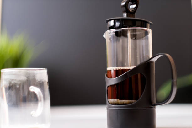 istock Pour over coffee brewing in living room 1418745248