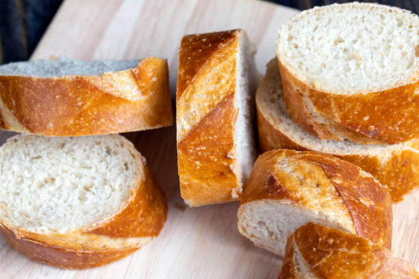 istock sliced into pieces a long baguette with a crispy crust 1418758244