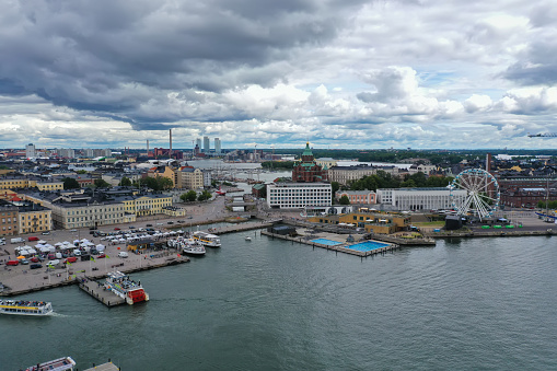 Helsinki city Finland aerial view