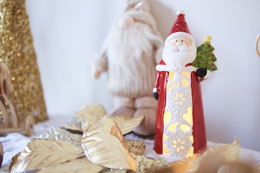 Various elements of Christmas decoration at Home