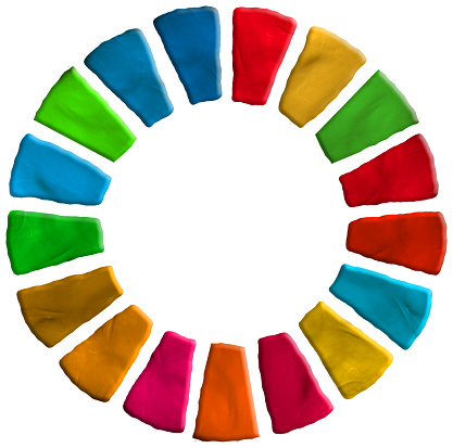 3d clay art SDGs icon illustration