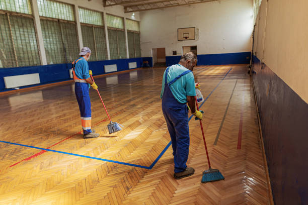istock Two senior active men working at janitorial school service 1418767678