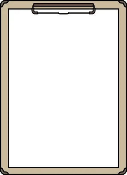 Vector illustration of Illustration of a vertical binder with plenty of writing space / illustration material (vector illustration)