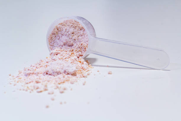 Scoop of Whey protein powder.