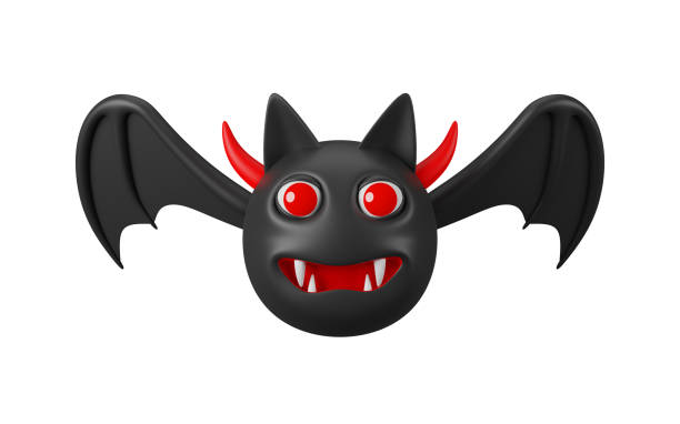 istock 3D Cartoon emoji halloween character bat for graphic design element, isolated on white background 1418778786