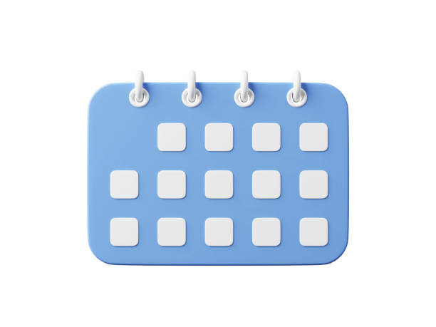 istock 3D Calendar icon or calendar planning assignment concept isolated on white background 1418778807
