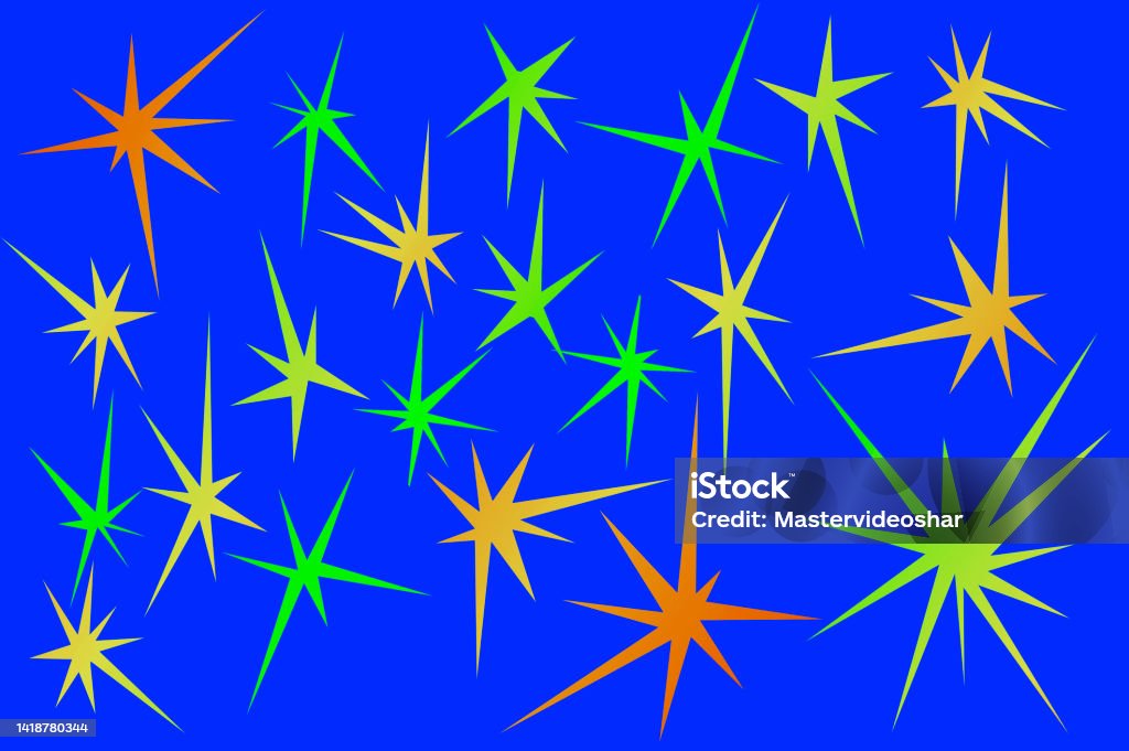 Multi Point Star Solid Multipointed Asymmetric Stars Stock Illustration - Download Image Now ...