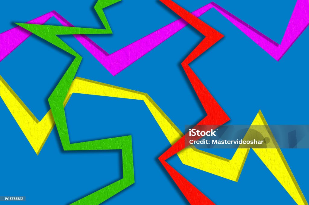 Lightning Line Color Colored Lightning Lines Stock Illustration - Download Image Now ...