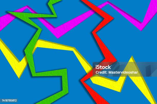 Lightning Line Color Colored Lightning Lines Stock Illustration - Download Image Now ...