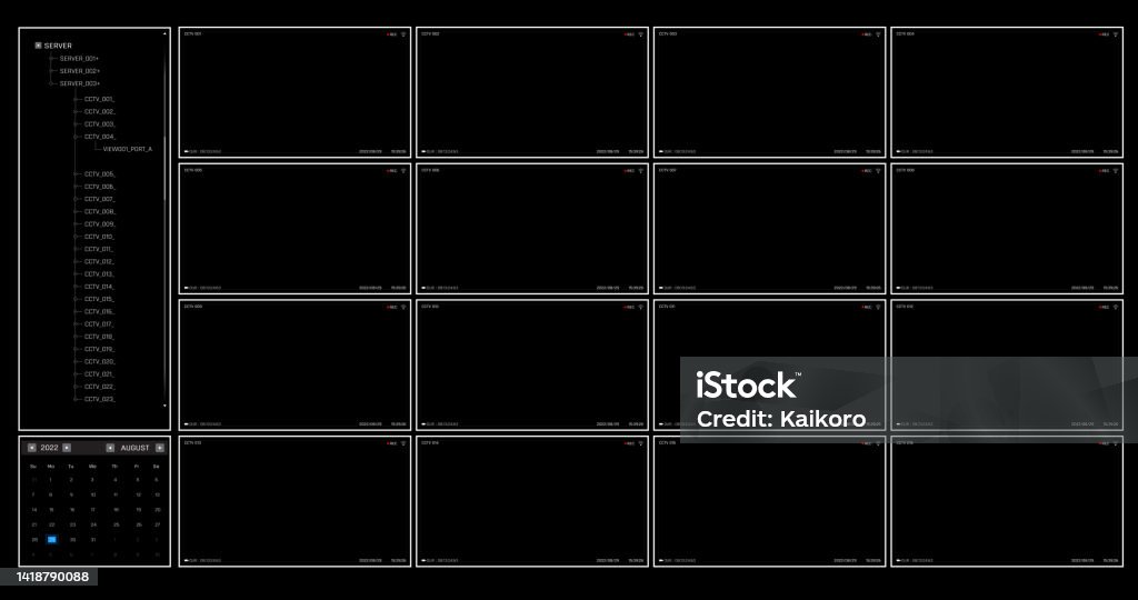 Network Camera Ui Cctv Camera User Interface Surveillance 002 Stock Illustration ...