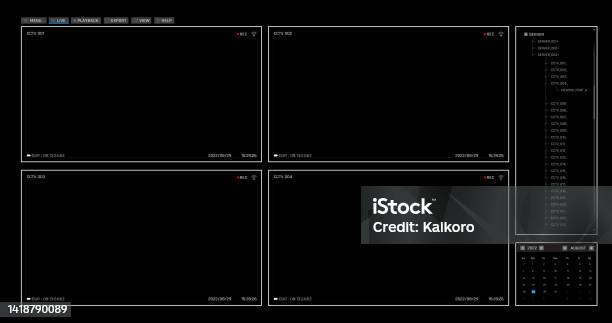 Security Camera Gui R Cctv Camera User Interface Surveillance 001 Stock Illustration ...