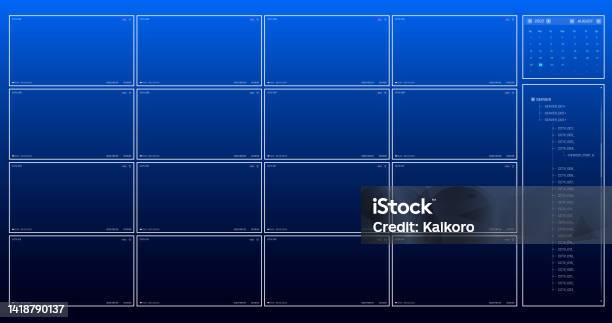 Security Cam Interface Cctv Camera User Interface Surveillance 006 Stock Illustration ...