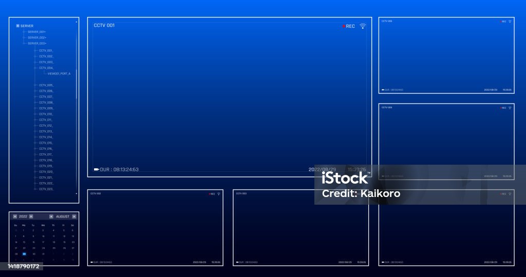 Network Camera Ui Cctv Camera User Interface Surveillance 008 Stock Illustration ...