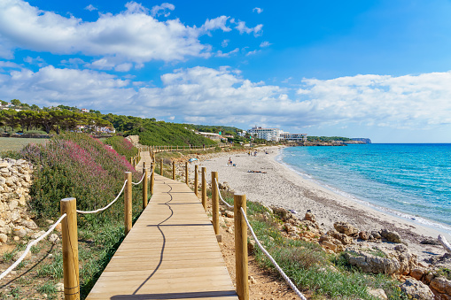 Landscape with San Adeodato beach, Menorca island, Spain