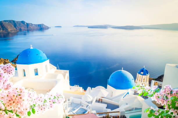 istock white belfries Santorini island, Greece 1418792566