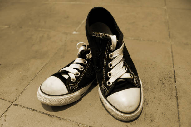 istock Canvas sneakers, usually worn by young people 1418792702