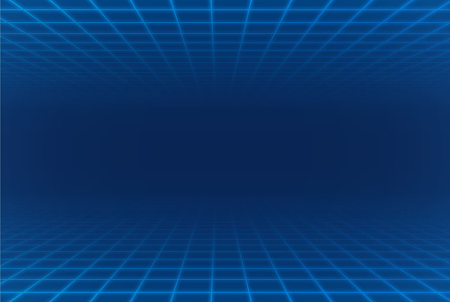 Blue modern technology blueprint grid pattern background.