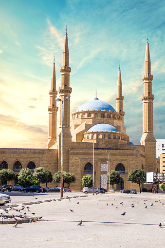Beautiful view of Mohammad Al-Amin Mosque and Downtown Beirut, Lebanon