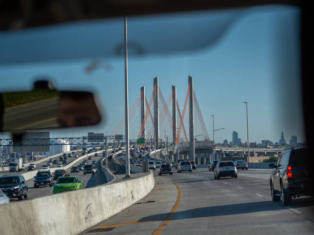 istock Driving on New York Highway in a Clear Blue Day 1418802219