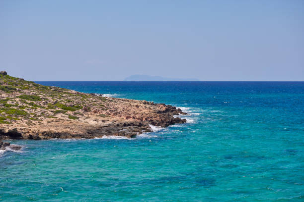 Amazing scenery of Greek islands - Balos bay stock photo