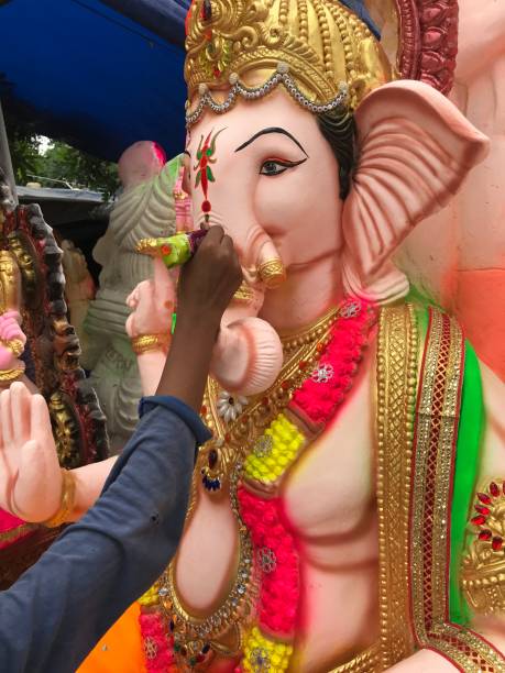 Colorful Lord Ganesha : Ganesh Chaturthi stock photo