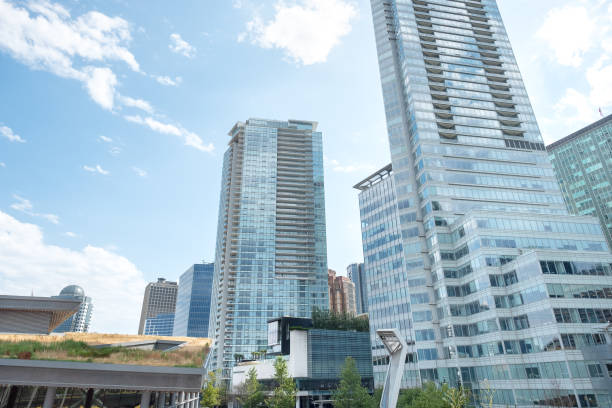istock Sustainable Landscape Architecture, Downtown Rooftop Meadow and Gardens, Tree-Lined Streets 1418824794