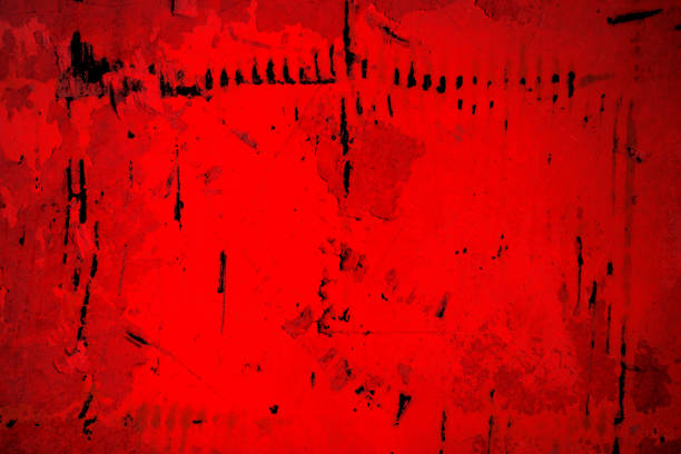 When the tiles were removed from a bathroom wall, some interesting textures remained. This image uses some of them to make a red and black background.