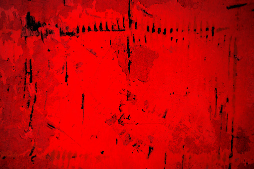 When the tiles were removed from a bathroom wall, some interesting textures remained. This image uses some of them to make a red and black background.