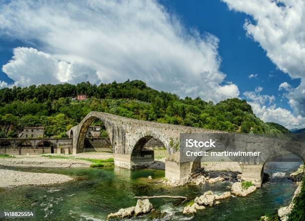 Ponte Della Maddalena Stock Photo - Download Image Now - Bridge - Built Structure, Devil, Italy