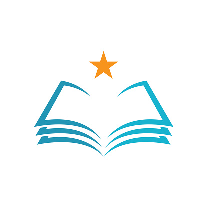 Book icon Logo Education Flat Vector Design