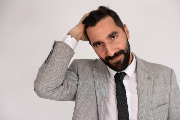 istock Portrait of gorgeous bearded man 1418832468