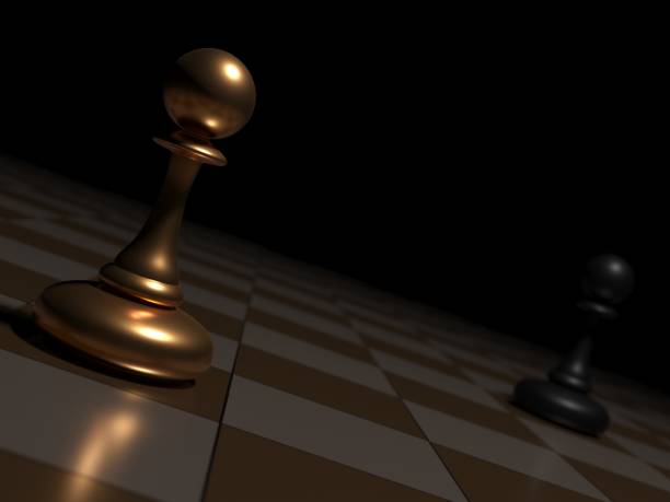 istock Winning chess pawn concept. Beat Competitors. Think different concept 1418835909