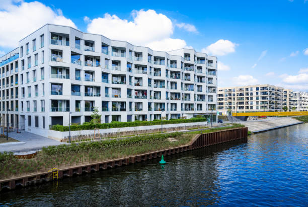 istock residential district at spree river in in Berlin, Germany 1418837606