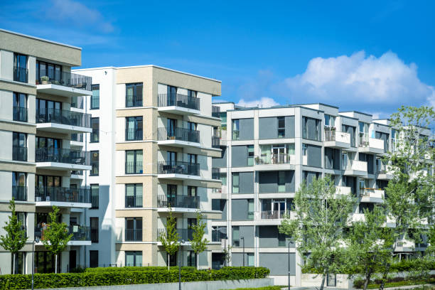 residential district near spree river in in Berlin, Germany