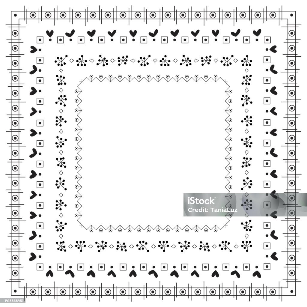 Hand Drawn Vector Decorative Frames Stock Illustration - Download Image ...