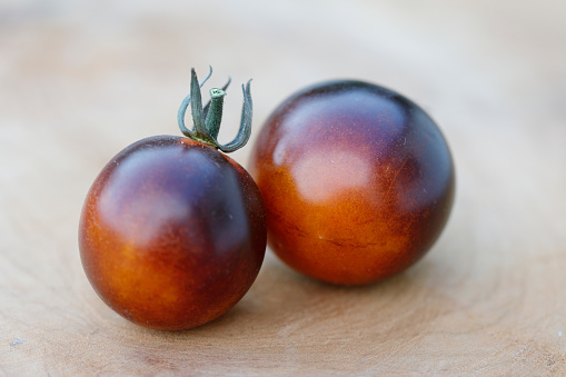 Close up of black tomatoes